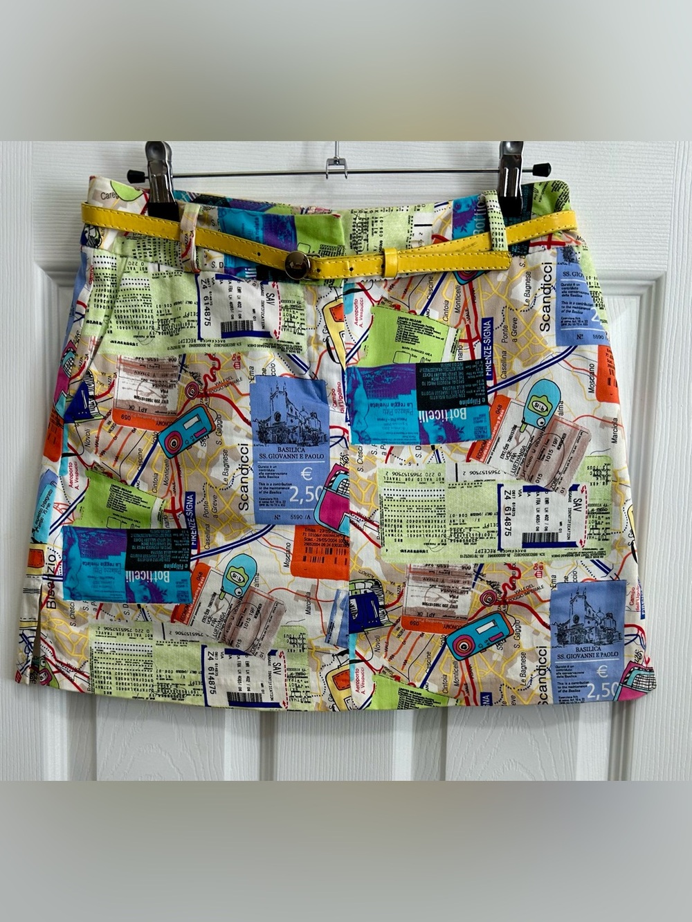 Attyre New York Women Fashion Skort Travel/Italy Theme Print Size 4 Petite